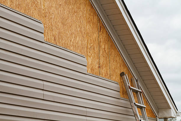 Professional Vinyl Siding technician working in Economy, IN